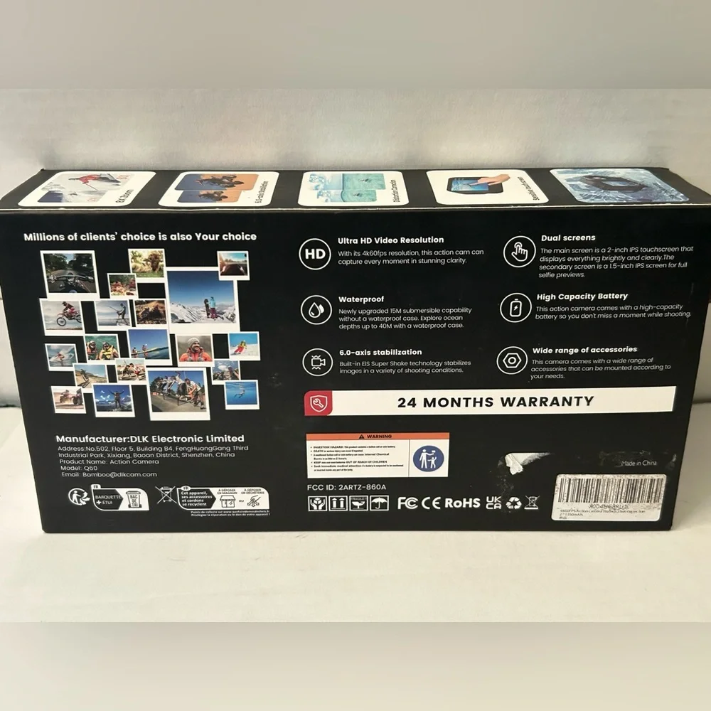 New Waterproof 4k 60fps action camera - Picture 2 of 4